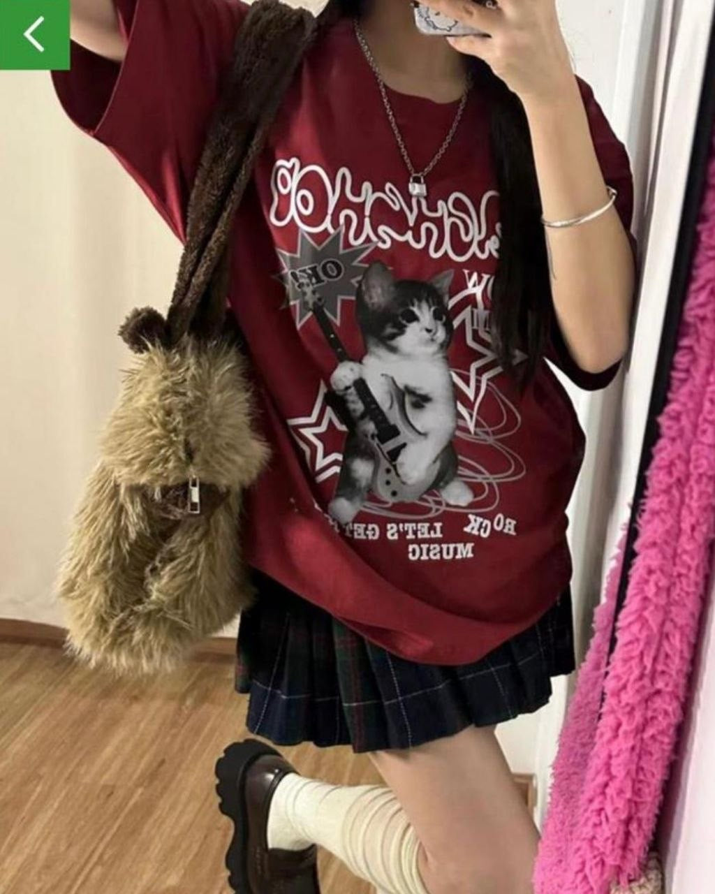 تيشيرت قطة تعزف | Cat Playing Guitar T-Shirt