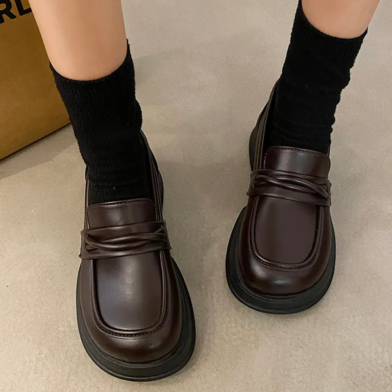 حذاء لوفر بُني Kyren Store