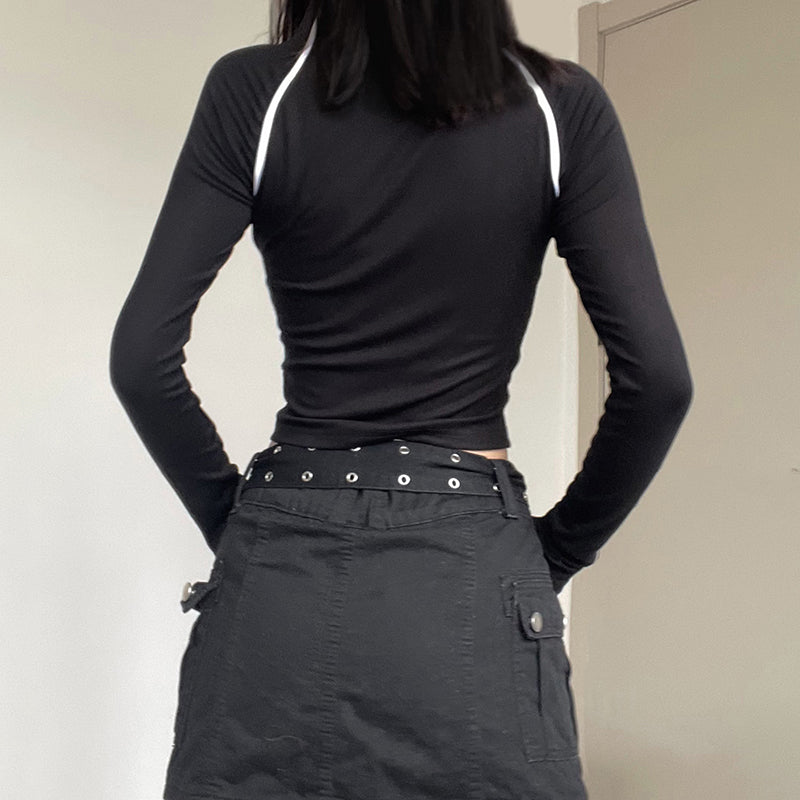 توب اسود رياضي بسحاب A - Kyren Store 