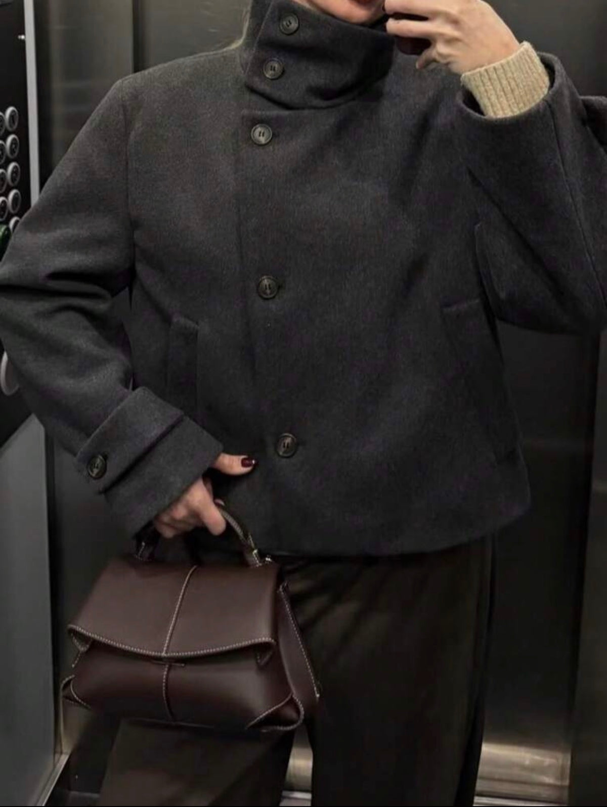 Pea Coat - Dark Grey
