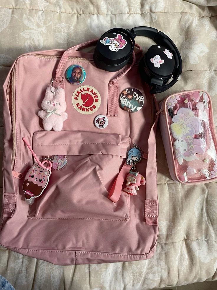 حقيبة كانكين حجم كبير لون وردي - Kyren Store Backbag