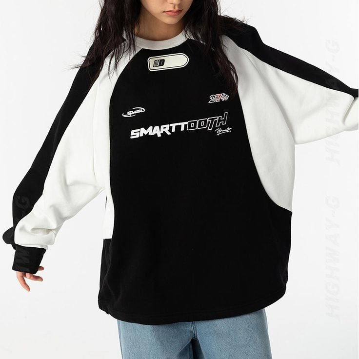 سويتشيرت smart tooth باللون الأسود Kyren Store