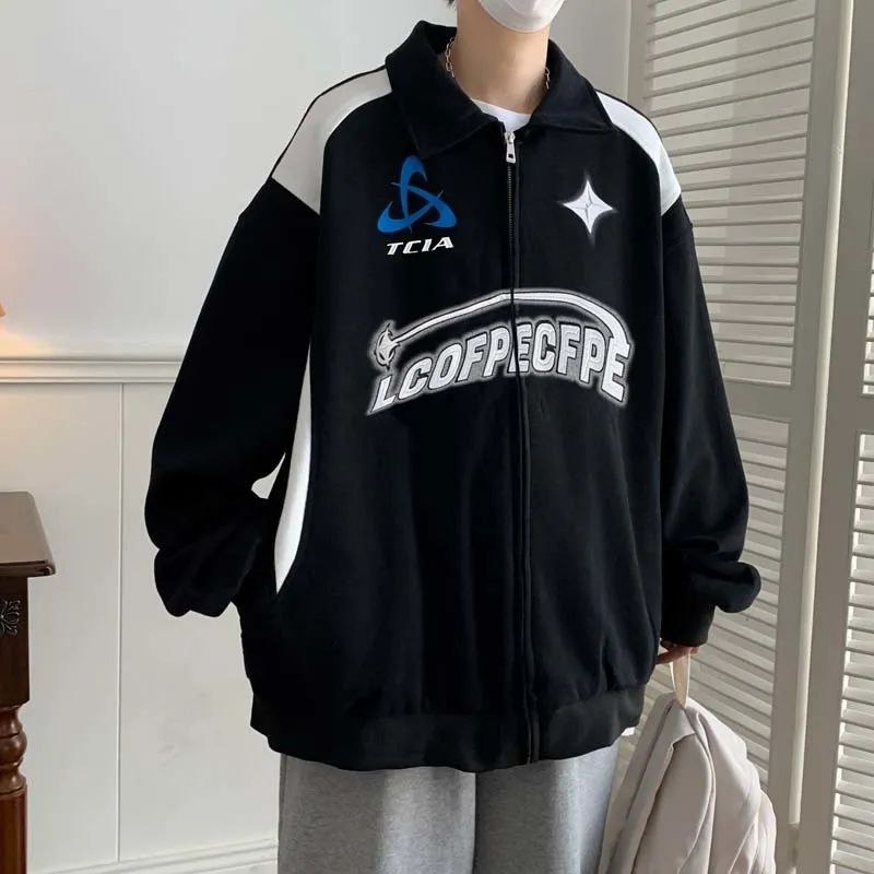 جاكيت رياضي فضفاض بلونين Locap People Kyren Store
