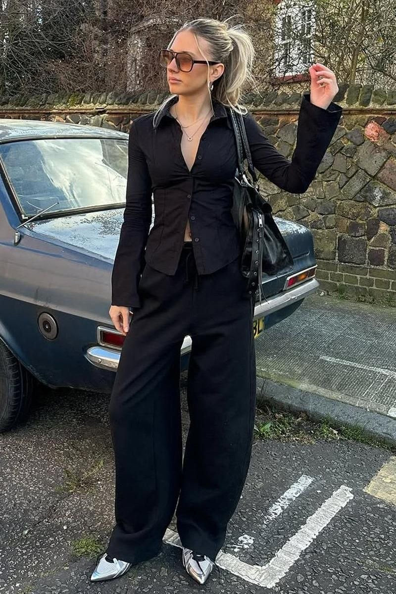 قميص سادة مخصر