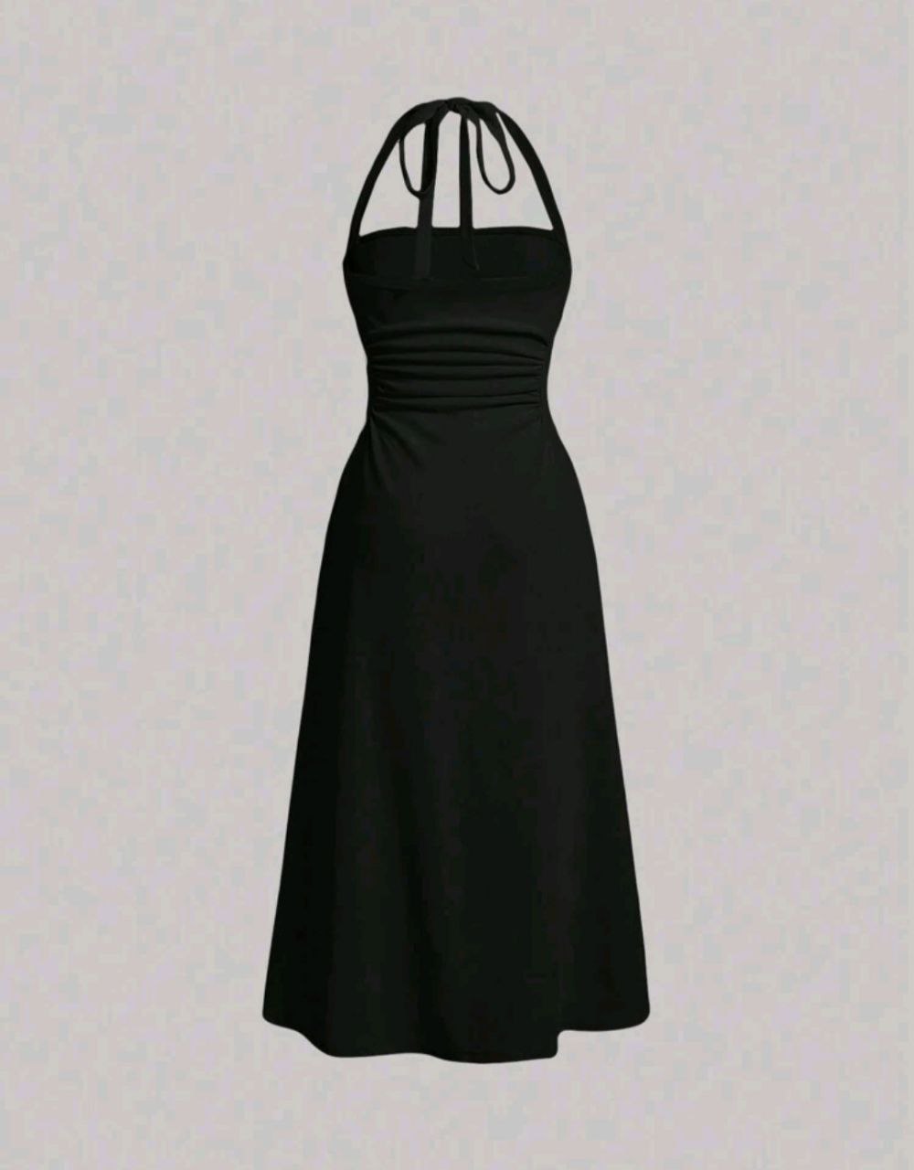 فستان سهرة طويل لون اسود Kyren Store
