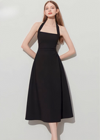 فستان سهرة طويل لون اسود Kyren Store