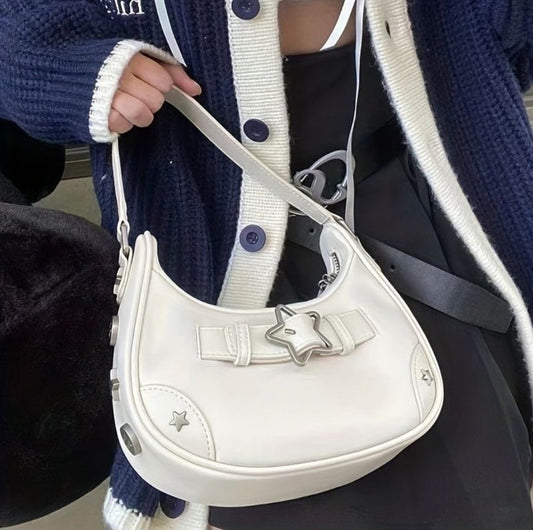 جنطة نجمة لون ابيض Kyren Store