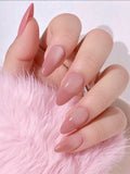 أظافر تركيب لون وردي متدرج - 30 قطعة