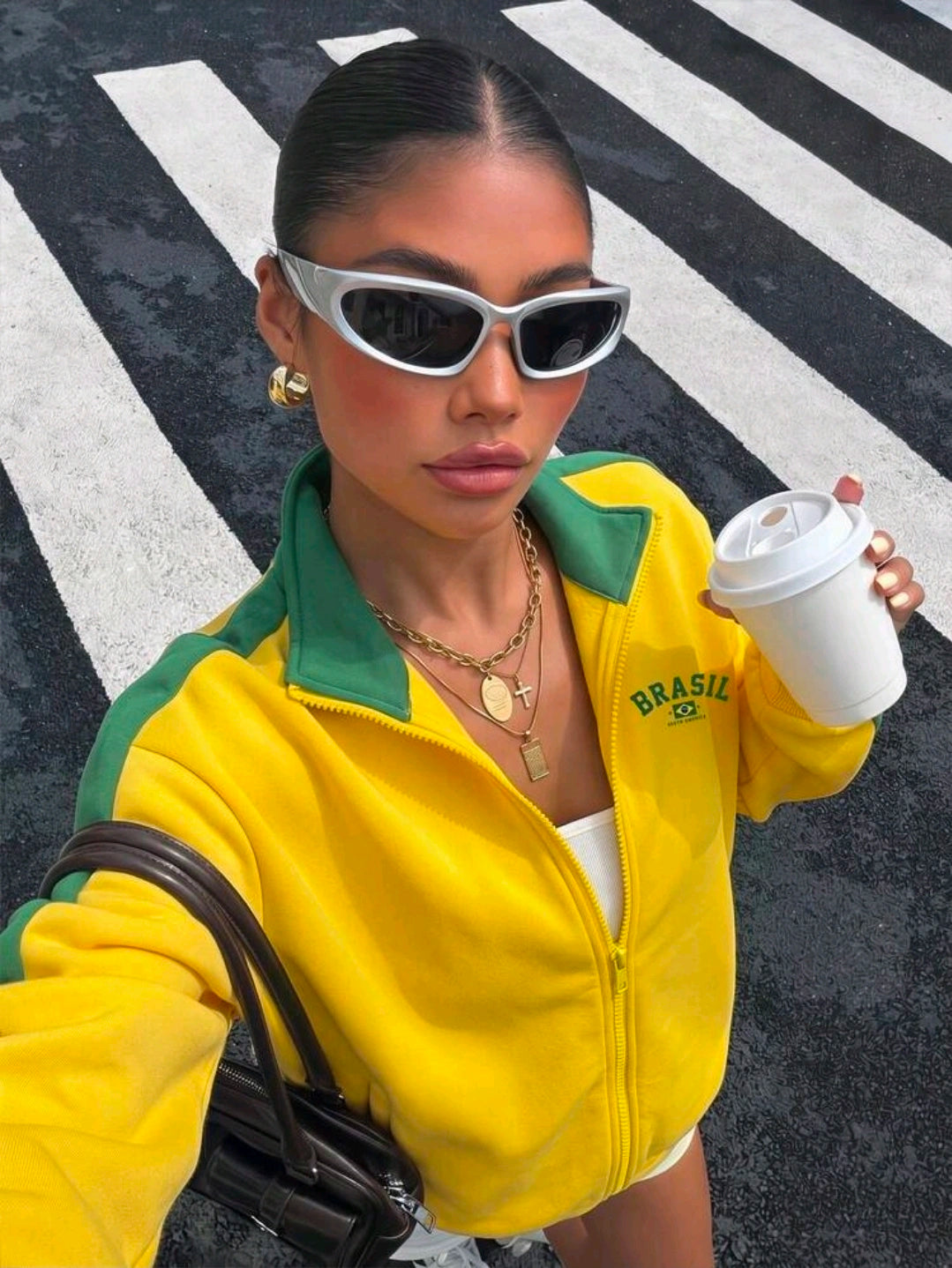Brazilian zip-up cotton jacket