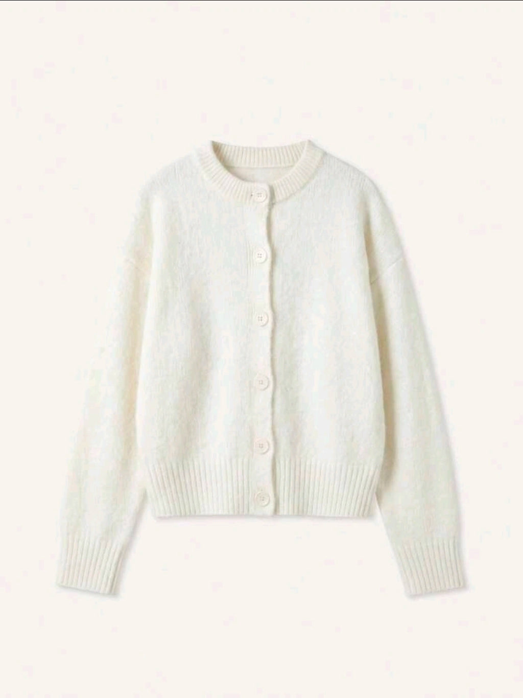 White wool cardigan