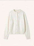 White wool cardigan