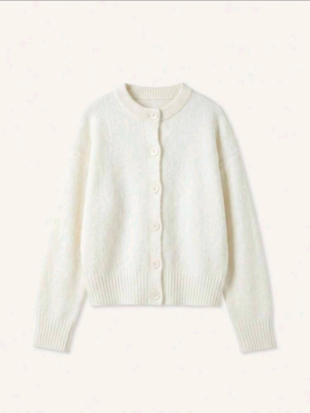 White wool cardigan