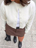 White wool cardigan