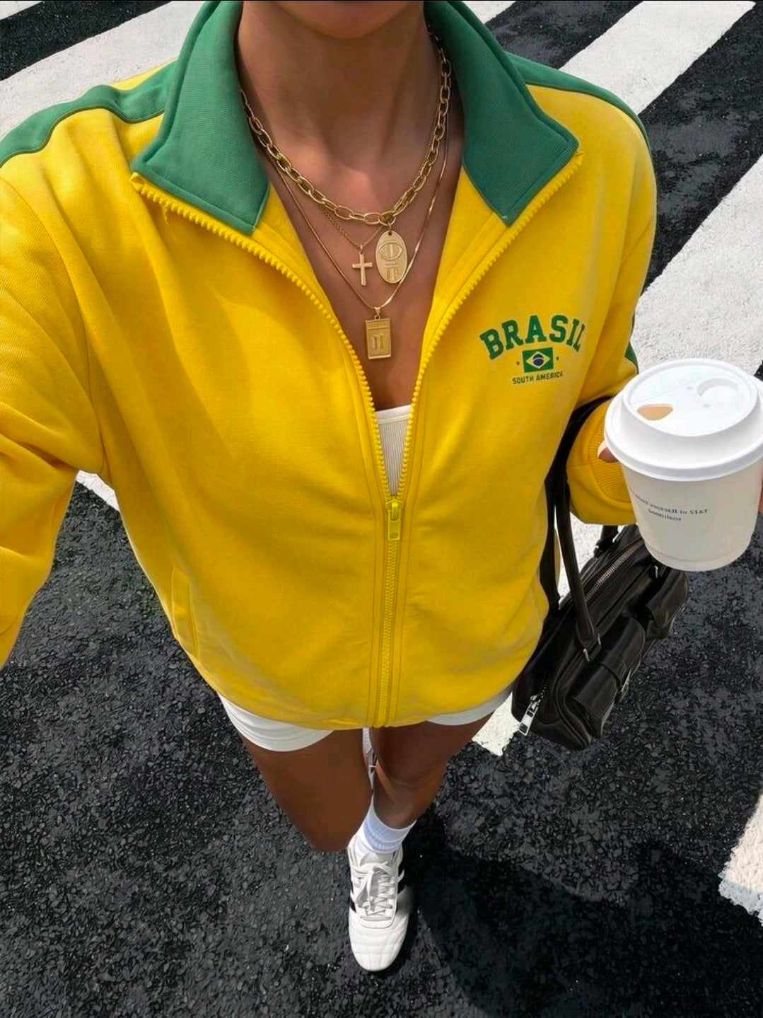 Brazilian zip-up cotton jacket