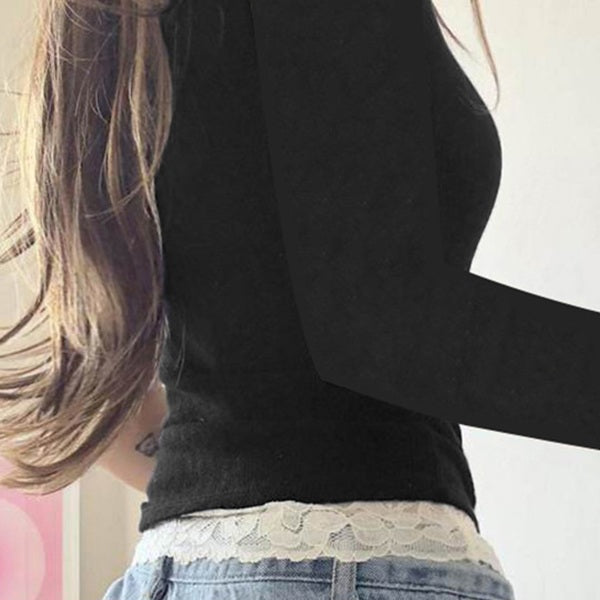 دانتيل أسود بأزرار - Kyren Store top