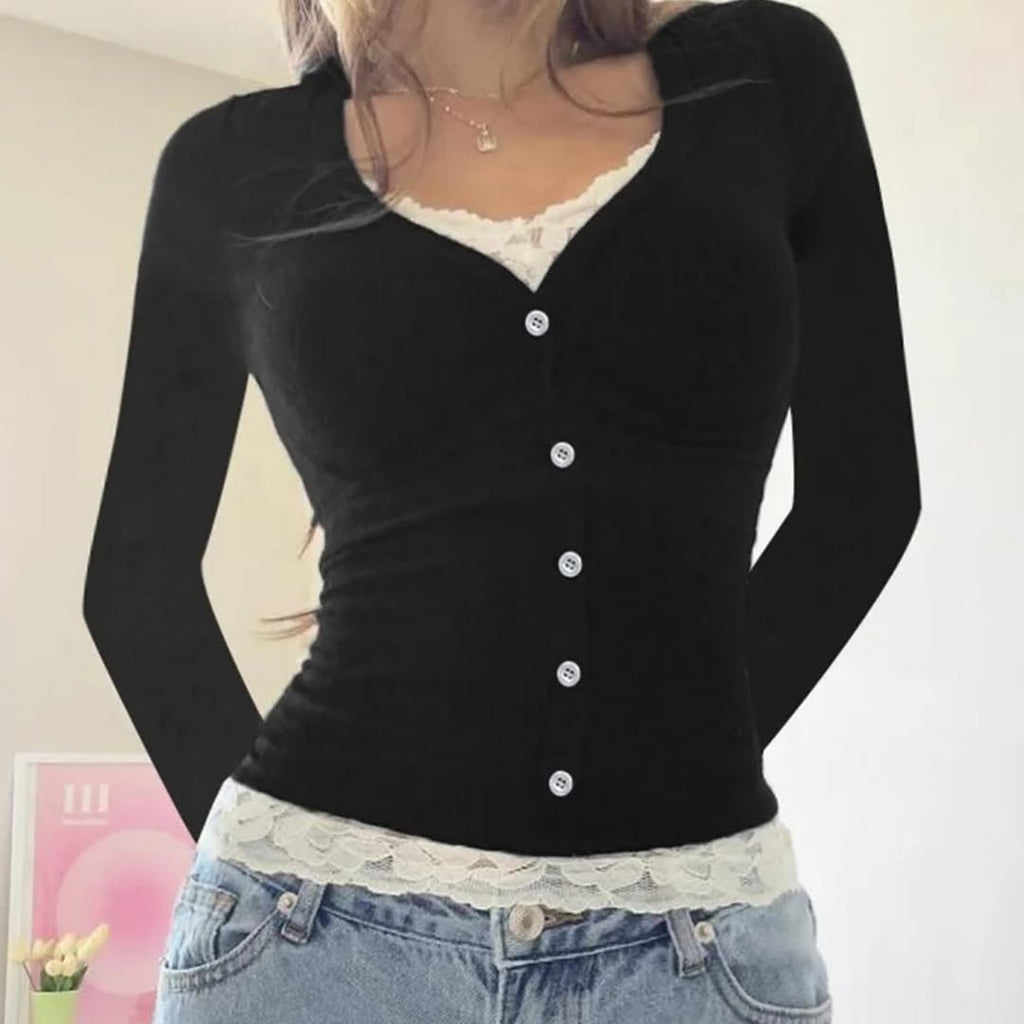 هينلي دانتيل أسود Kyren Store