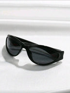 Black sunglasses on a white background