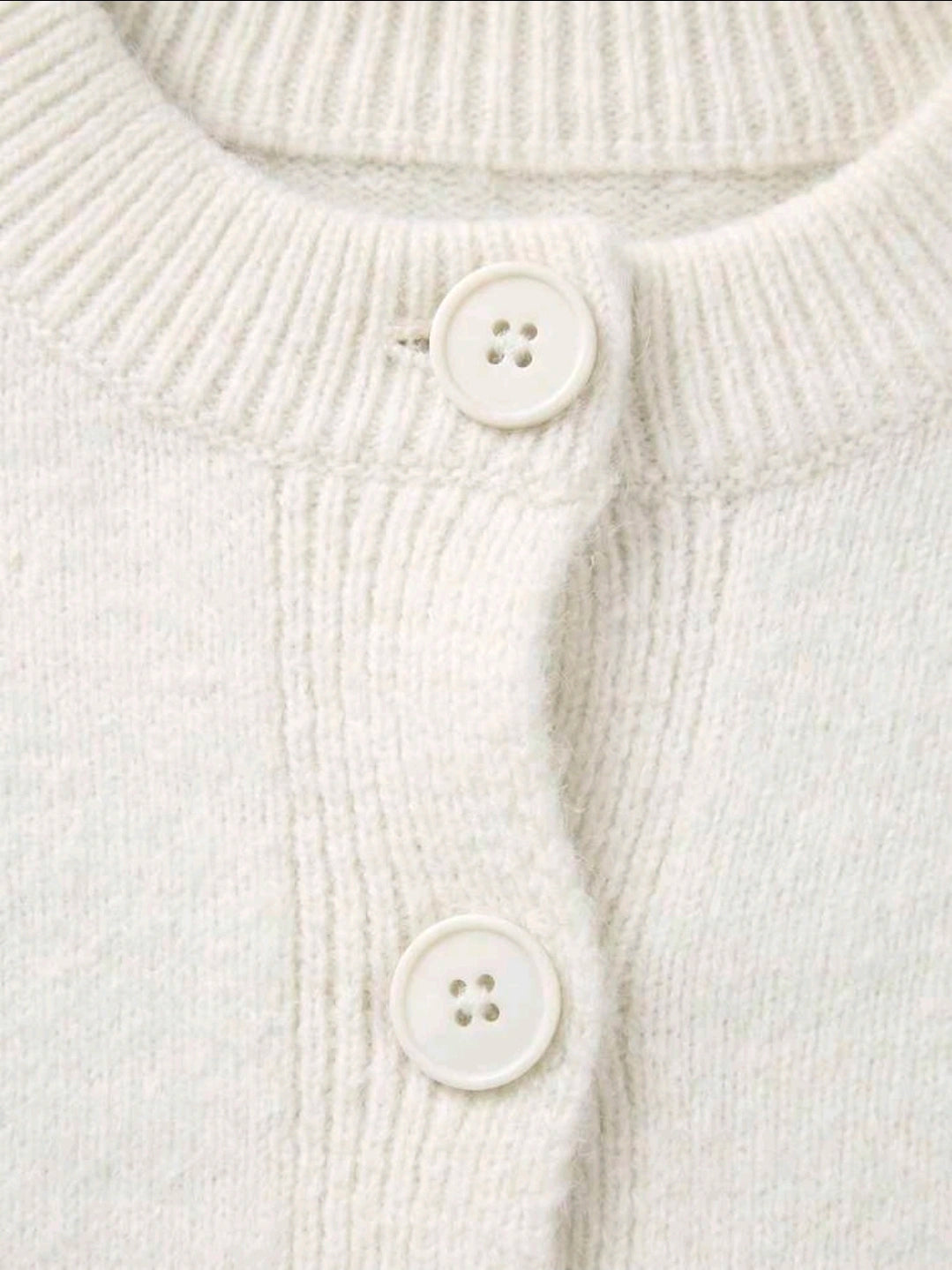 White wool cardigan
