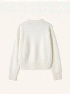 White wool cardigan
